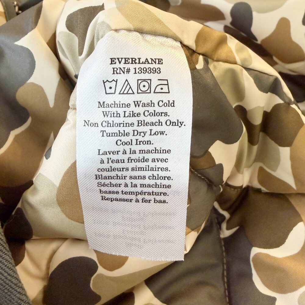 NWT Everlane ReNew Long Quilted Camo Puffer Coat S - Picture 13 of 15